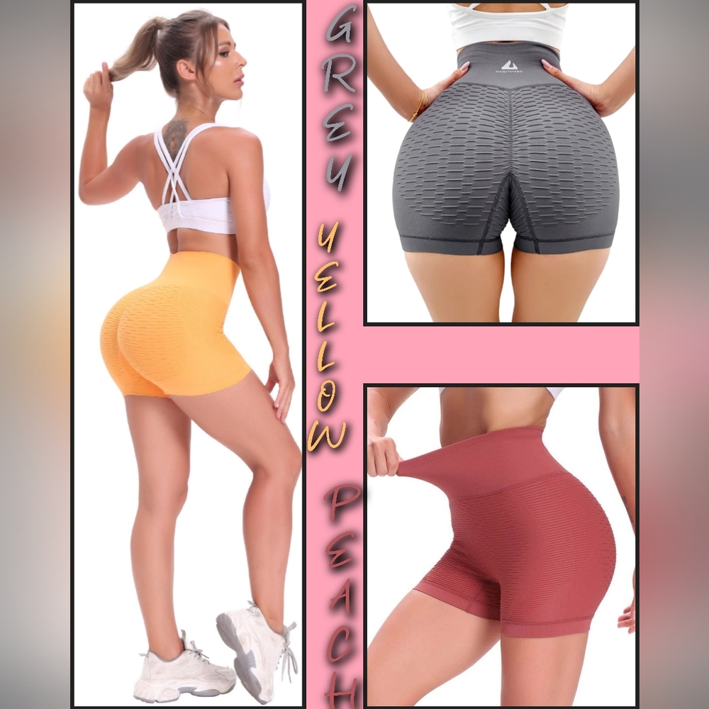 3 Pack Women's seamless High Waist Cut Shorts Athletic to Sleepwear Yoga Pants